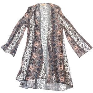 Lavish Floral Long Cardigan Kimono Large